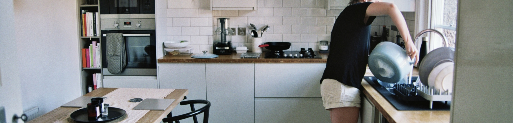 A cropped picture of Anna in the kitchen