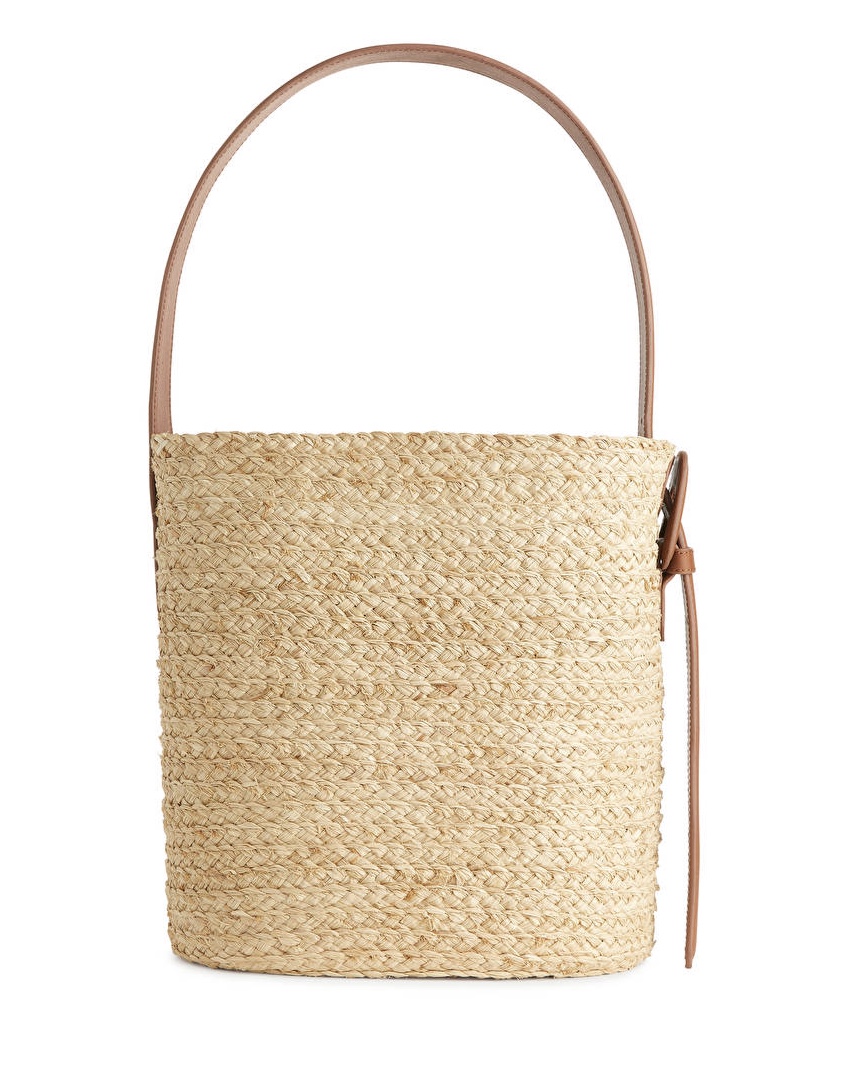 ARKET Straw Bucket Tote The Anna Edit